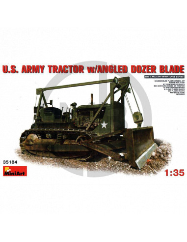 U.S. Army tractor w/angled dozer blade