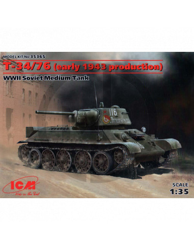 T-34/76 (early 1943 production), WWII Soviet Medium Tank