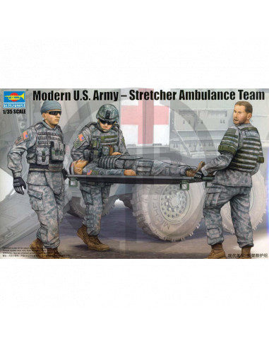 Modern U.S. army stretcher ambulance team