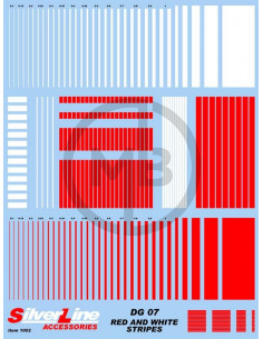 Decals generica strice bianche e rosse Ferrari F1