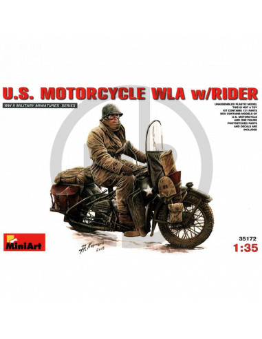 U.S. Motorcycle WLA w/Rider