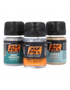 Set effetto polvere con white spirit