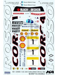 Ferrari F430 Challenge decal series no.2