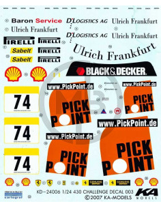 Ferrari F430 Challenge decal series no.3