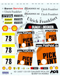 Ferrari F430 Challenge decal series no.4