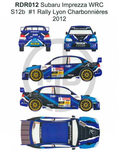 Subaru Impreza WRC S12b Rally Lyon Charbonnieres 2012